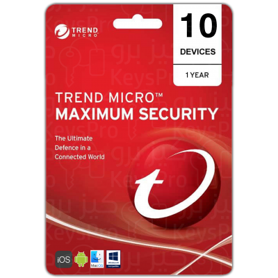 Trend Micro Maximum Security 10 device for 1 year