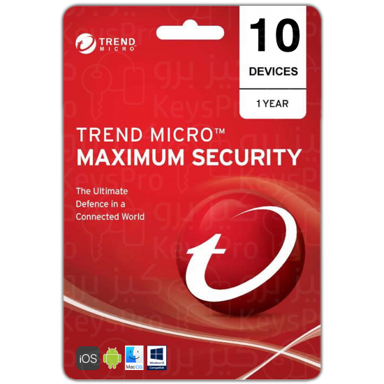 Trend Micro Maximum Security 10 device for 1 year