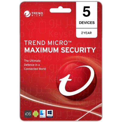 Trend Micro Maximum Security 5 devices for 2 years