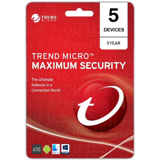 Trend Micro Maximum Security 5 devices for 3 years